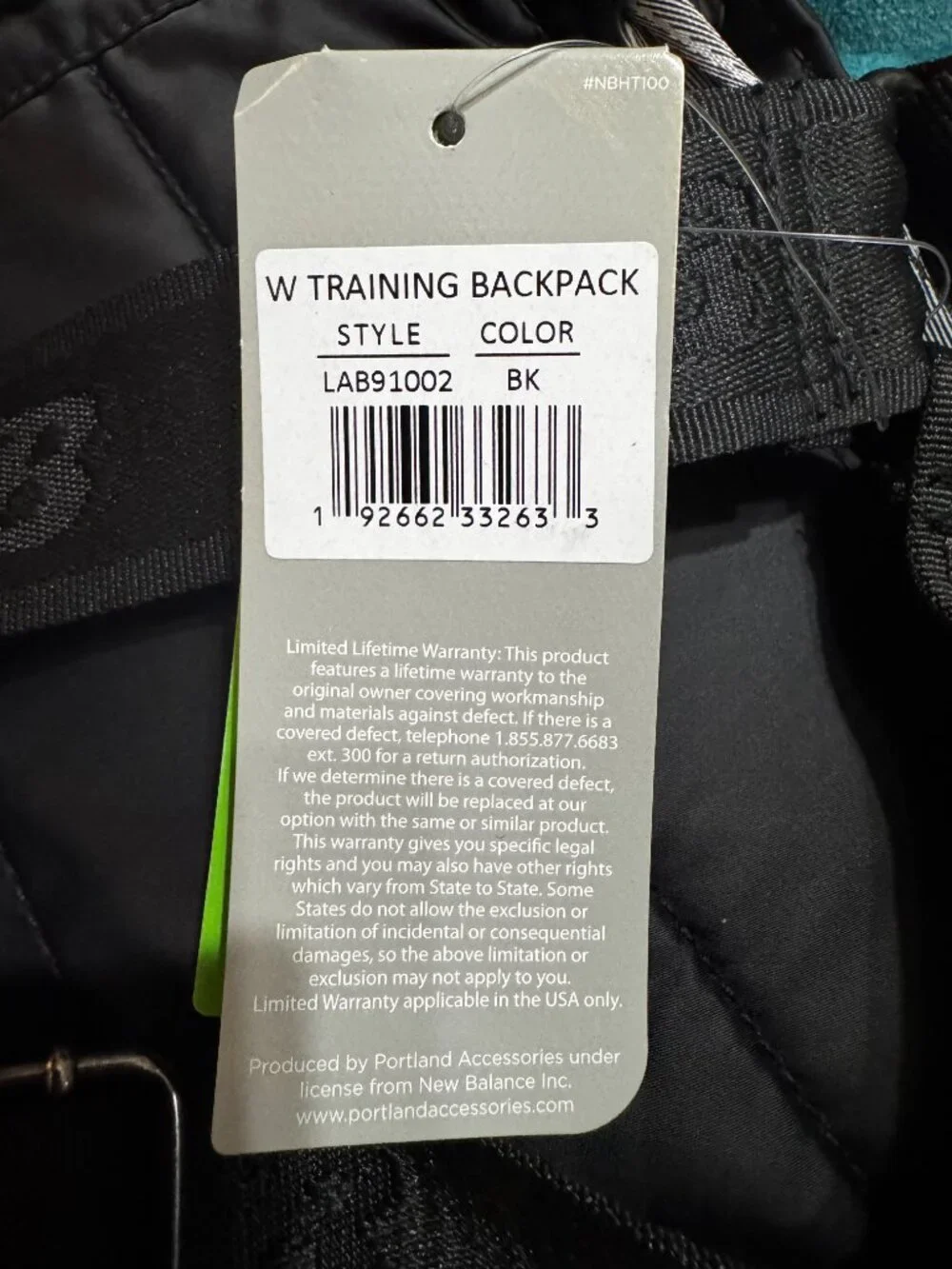 New Balance NB Fresh W Training Drawstring Backpack, LAB91002, Black